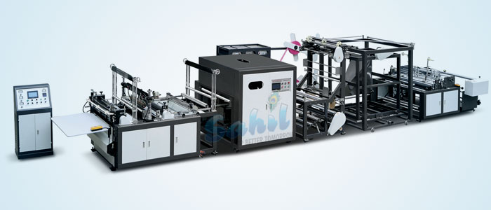 fully automatic non woven handle bag making machine