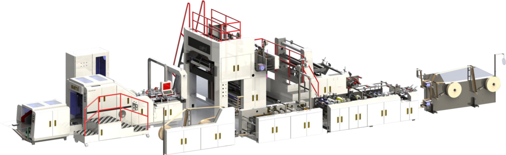 Fully Automatic Twisted Rope Handle Square Bottom Paper Bag Machine