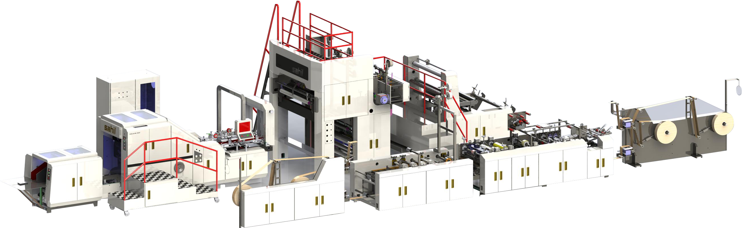 Fully Automatic Roll Feeding Paper Bag Making Machine